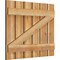 Ekena Millwork Spaced Board-n-Batten Shutters w/Z-Bar, Rough Sawn Western Red Cedar, 34 3/4W x 28H, PR RBS06Z35X028RWR - alternate 2